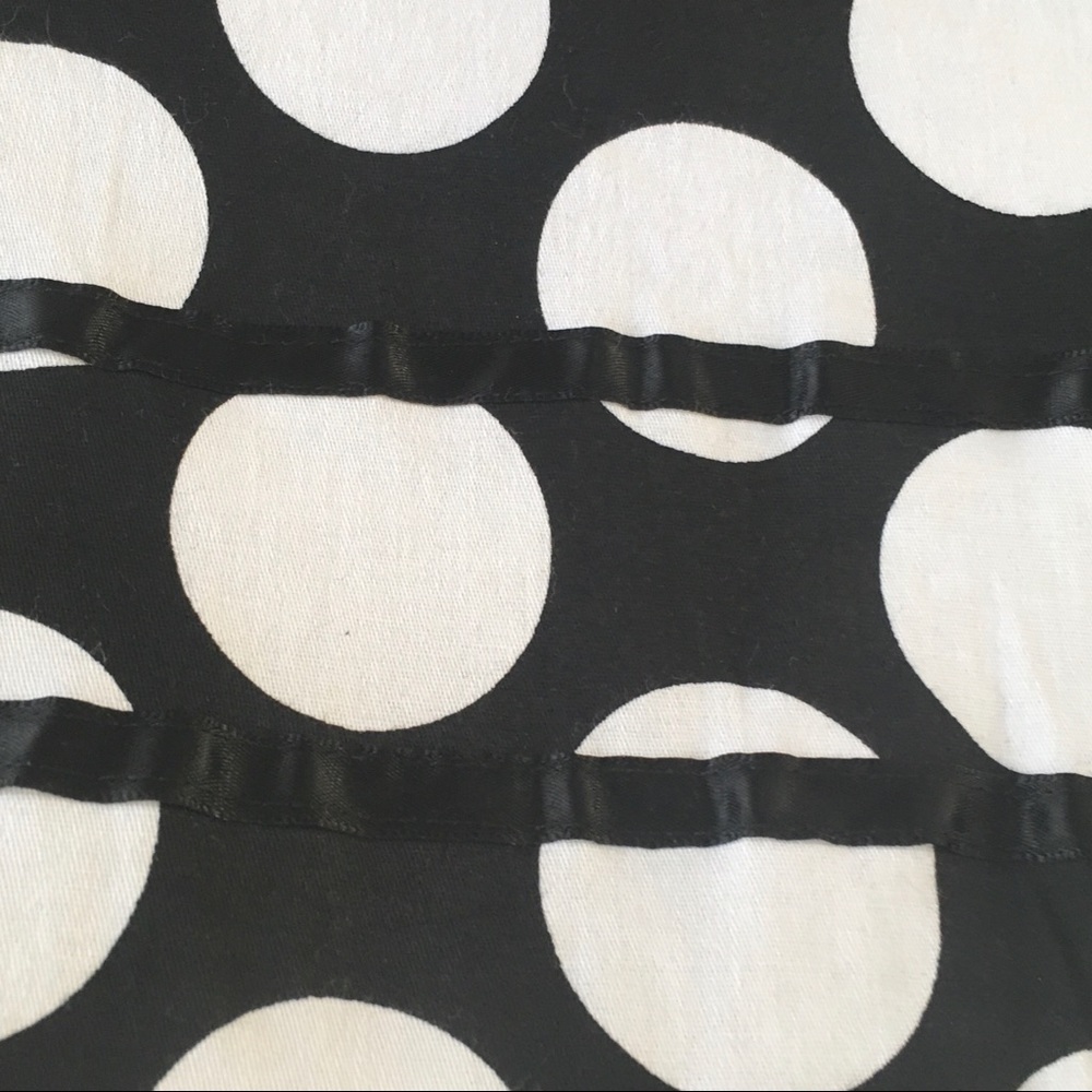 VINTAGE Style Blk & White Polka Dot Tea Dress - Picture 6 of 7